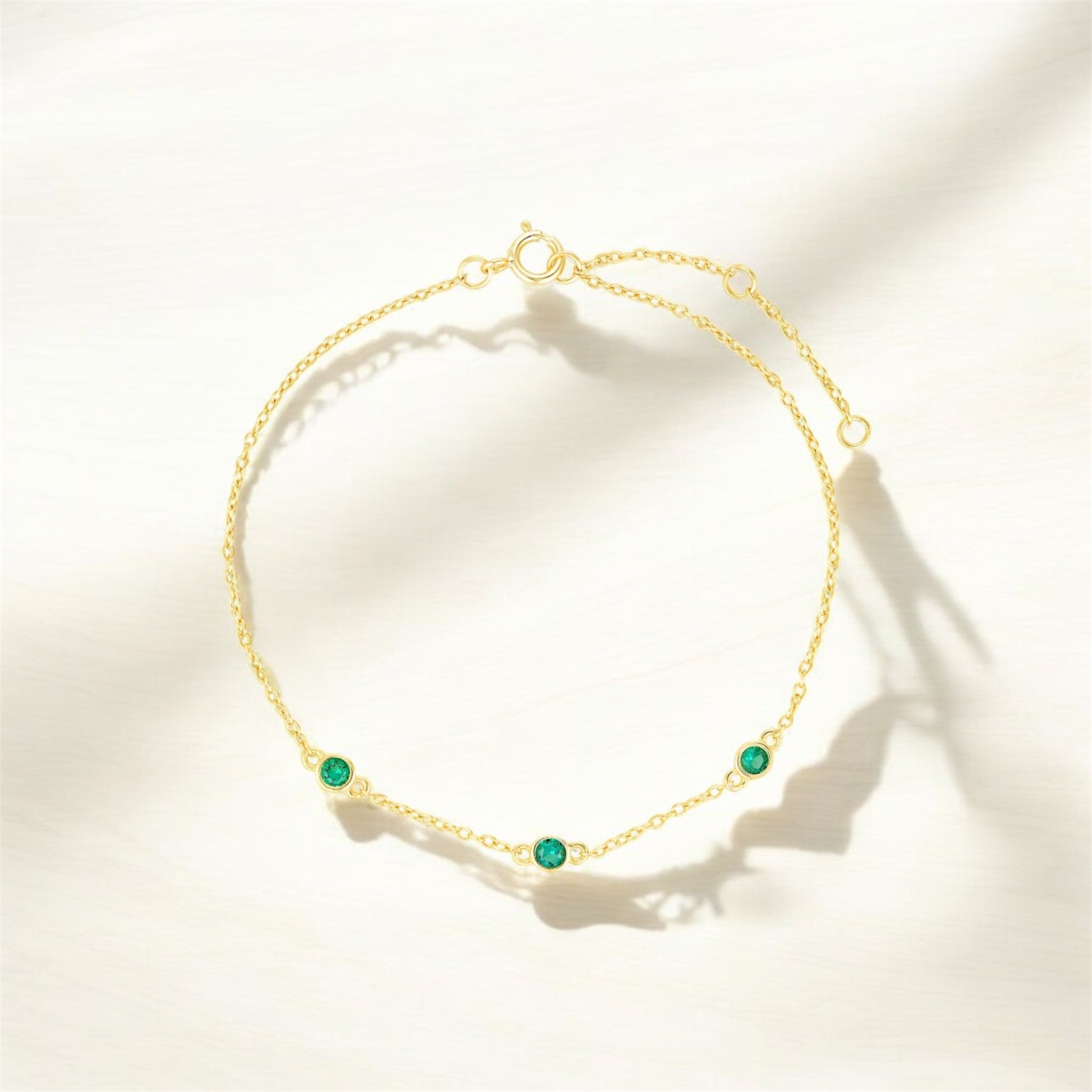 Bransoletka Z Zielonymi Kamieniami