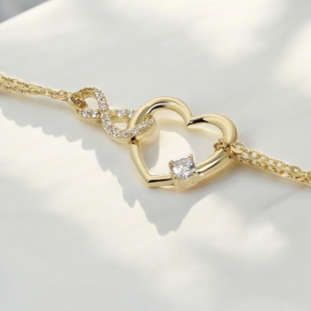 Bransoletka Serce Ze Znakiem Nieskończoności