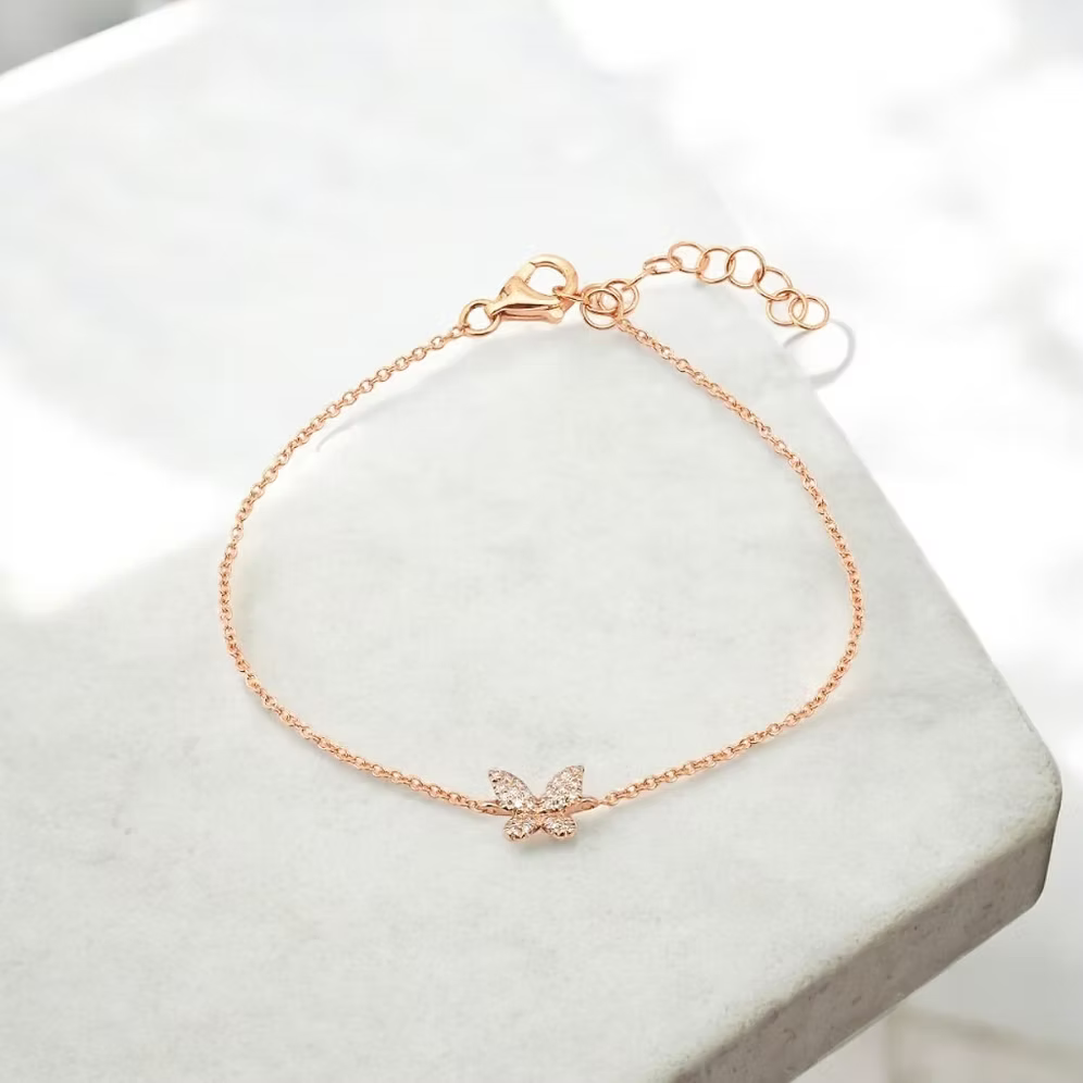 Bransoletka Z Motylem W Kamieniach